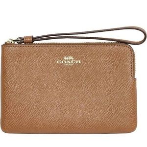 Coach Corner Zip Wristlet